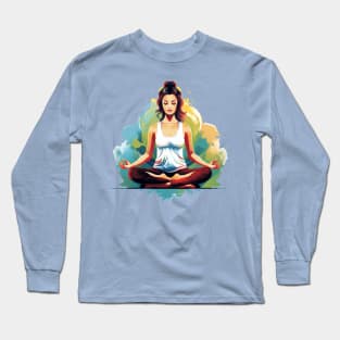 woman practicing yoga Long Sleeve T-Shirt